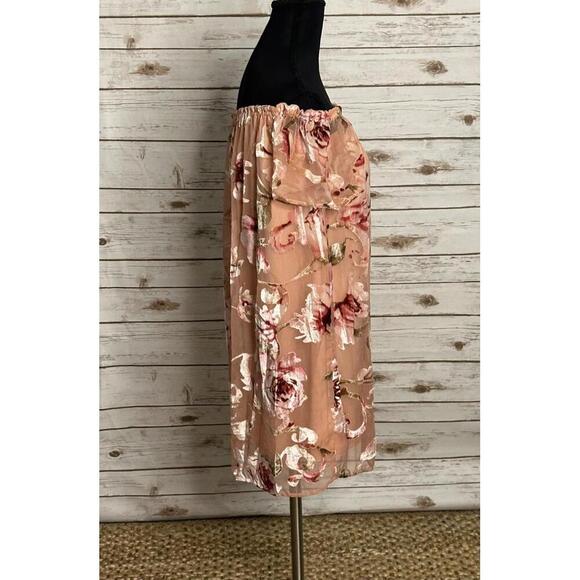 Xhilaration romantic off-shoulder burnt velvet floral trapeze dress Size Small - Picture 3 of 3